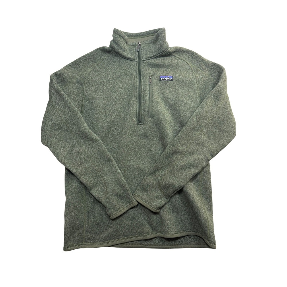 Patagonia Better Sweater 1/4 Zip Fleece Pullover Industrial Green Mens L 25522
